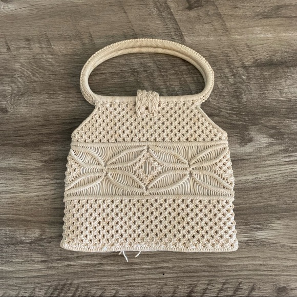 Handmade Crochet Woven Hand Held Bag Purse - Picture 5 of 10